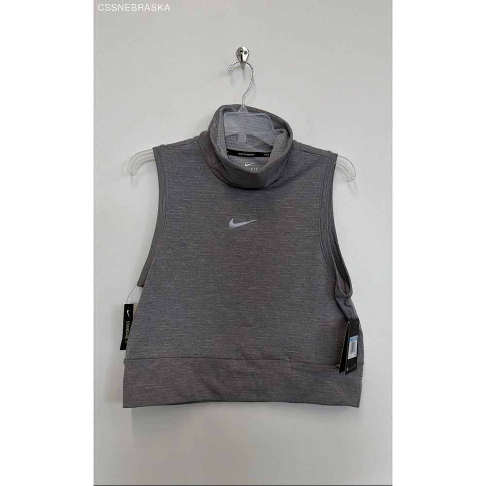 Nike Gray Running Top Women's Cowl Neck Sleeveless Dri Fit - Size M‎